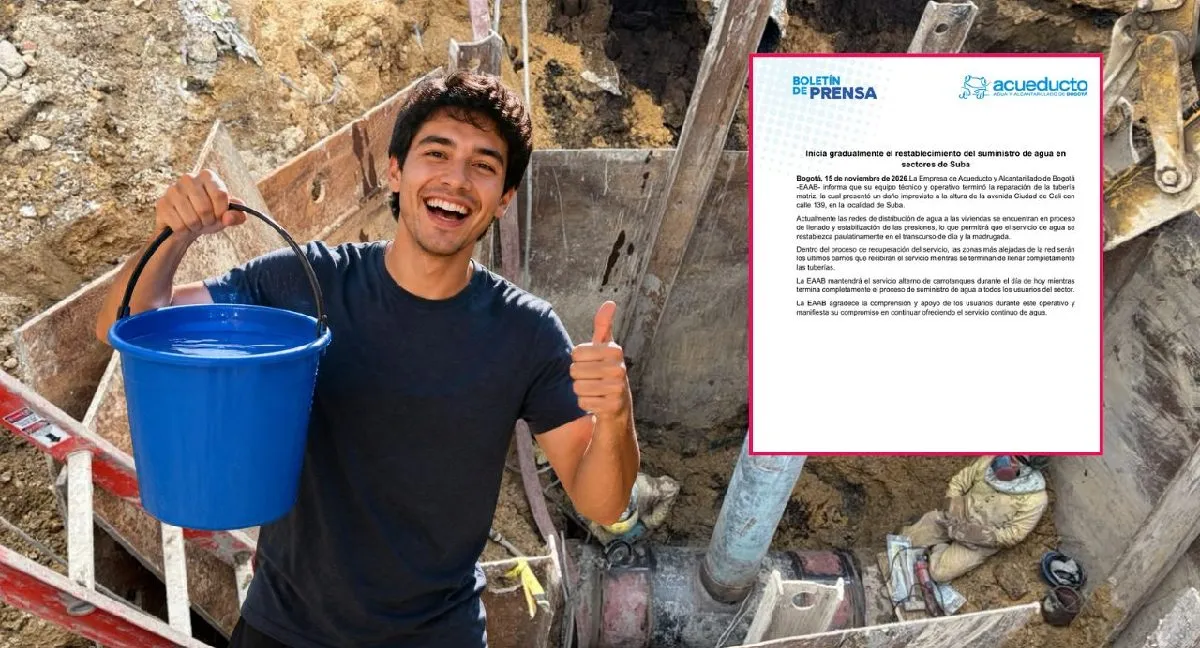 Acueducto Suba ¡Por fin! Reparan daño en Suba que generó peleas por el agua: servicio será restablecido