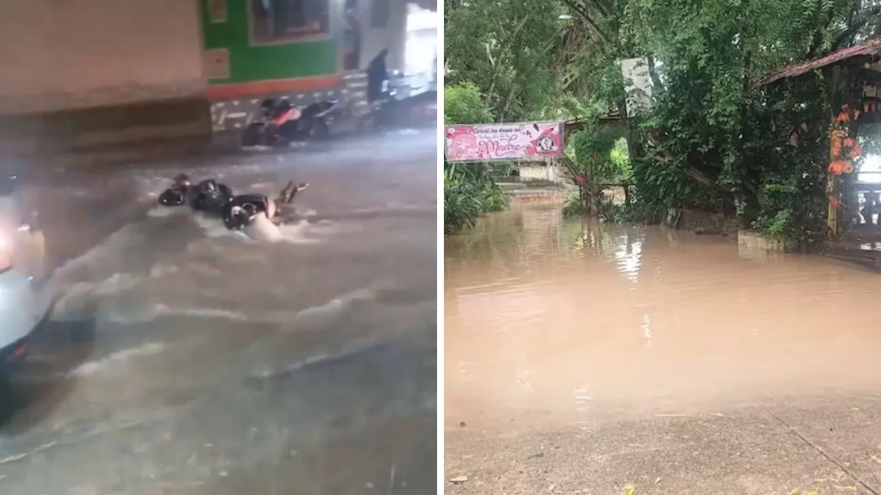 Afectaciones por intensas lluvias en Cundinamarca. Fuertes lluvias dejan inundaciones y daños en Villeta y Tabio, Cundinamarca