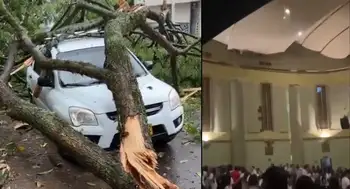 Aguacero en Ibagué hoy Caos en Ibagué por fuerte aguacero hoy: techo del Teatro Tolima está en riesgo, hay árboles caídos