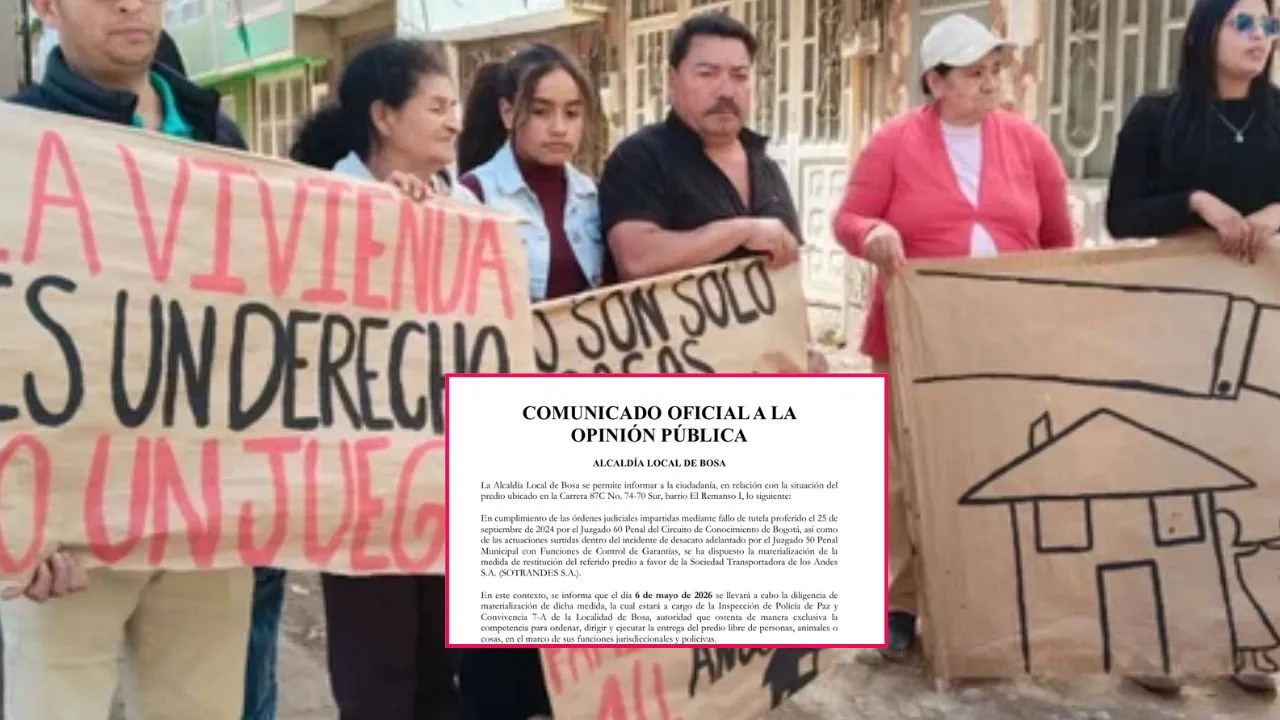 Alcaldía de Bosa habla del desalojo A un día del desalojo en Bosa, Alcaldía deja clara su posición, ¿qué pasará con las familias?