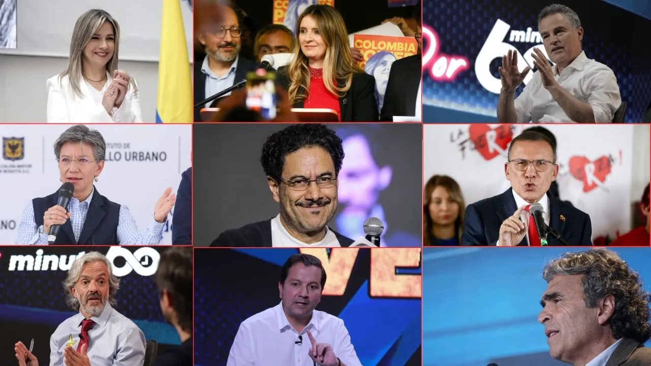 Algunos de los aspirantes que aspiran a la Presidencia de la República Así está el panorama de candidatos para 2026 al levantarse la veda de las encuestas