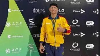 Ángel Barajas No fue de oro, pero sí de bronce: Ángel Barajas logró otro brillante podio en Bakú
