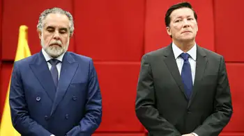 Armando Benedetti, ministro del interior, y el registrador nacional, Hernán Penagos Elecciones 2026 | Registraduría responde a siete cuestionamientos del Gobierno Nacional