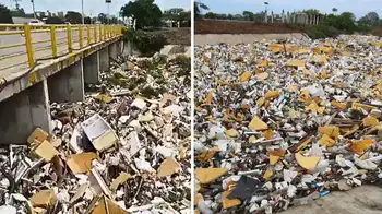 Arroyo León basura Video | Impresionantes imágenes que dejan las lluvias en Barranquilla: basura taponó el arroyo León