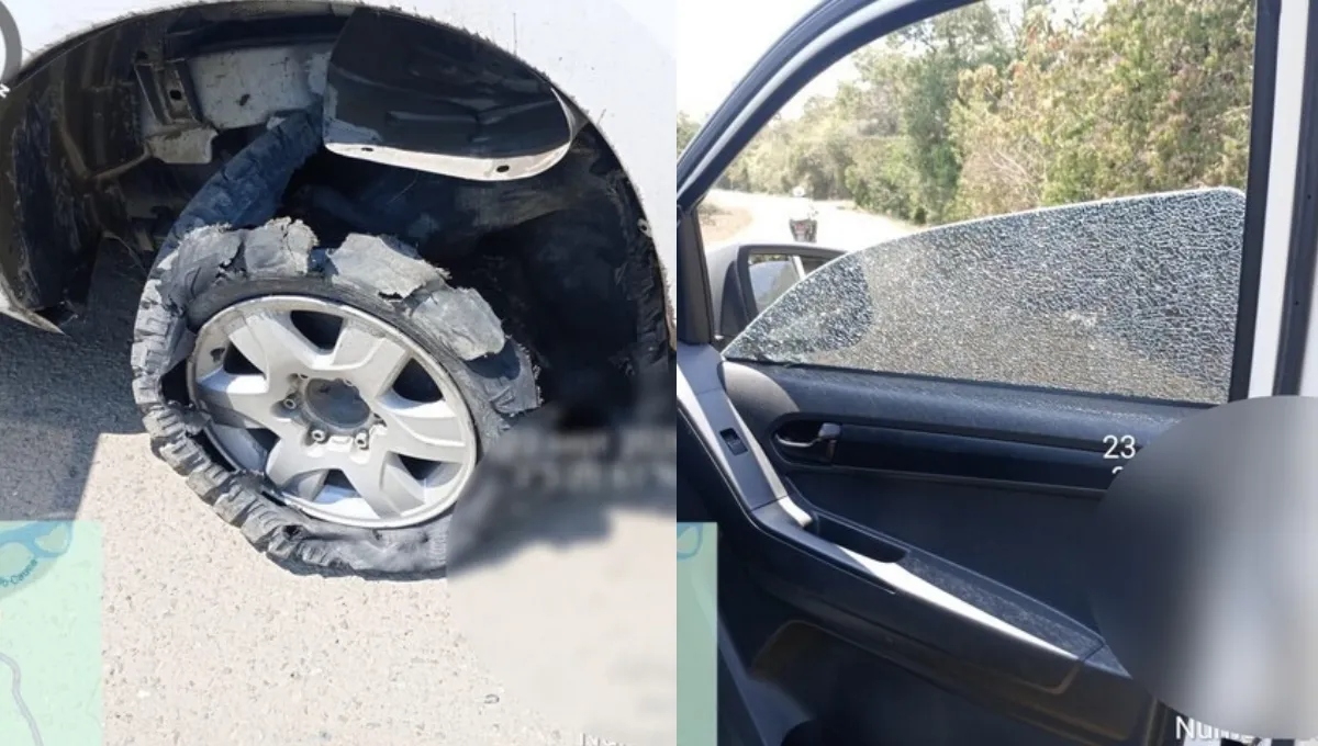 Así quedaron los vehículos del CTI tras el ataque en Timba, Cauca. Primeras imágenes del atentado contra comitiva de la Fiscalía, el Ejército y Ecopetrol