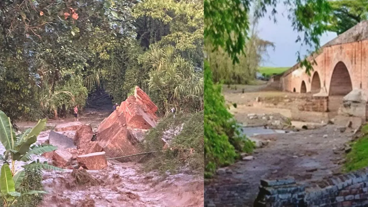 Así quedó el histórico puente de Los Esclavos en Miranda, Cauca. Impactante | Colapsó el histórico puente de 'Los Esclavos' en Miranda, Cauca tras fuertes lluvias