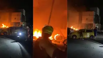 Así quedó la estación de Policía de Los Patios tras la explosión del carro bomba. Atentado en Los Patios: carro bomba contra estación de Policía deja un muerto y 11 heridos