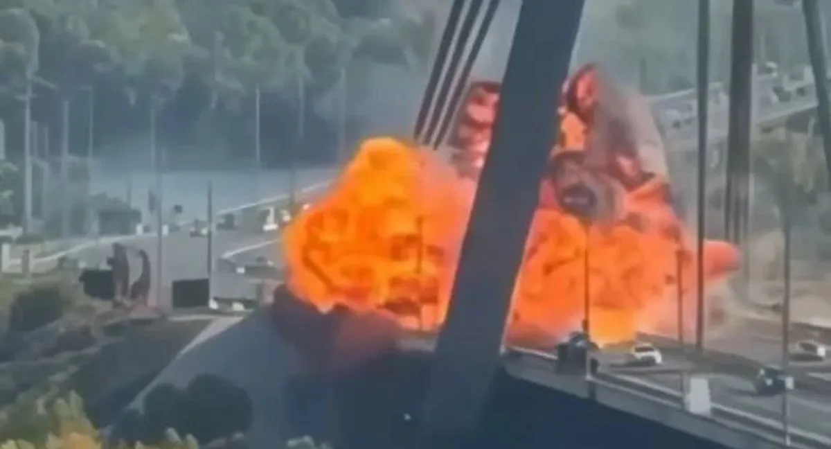 Ataque con drones a Kiev Video | El angustioso ataque con drones ruso contra conductores ucranianos en un puente en Kiev
