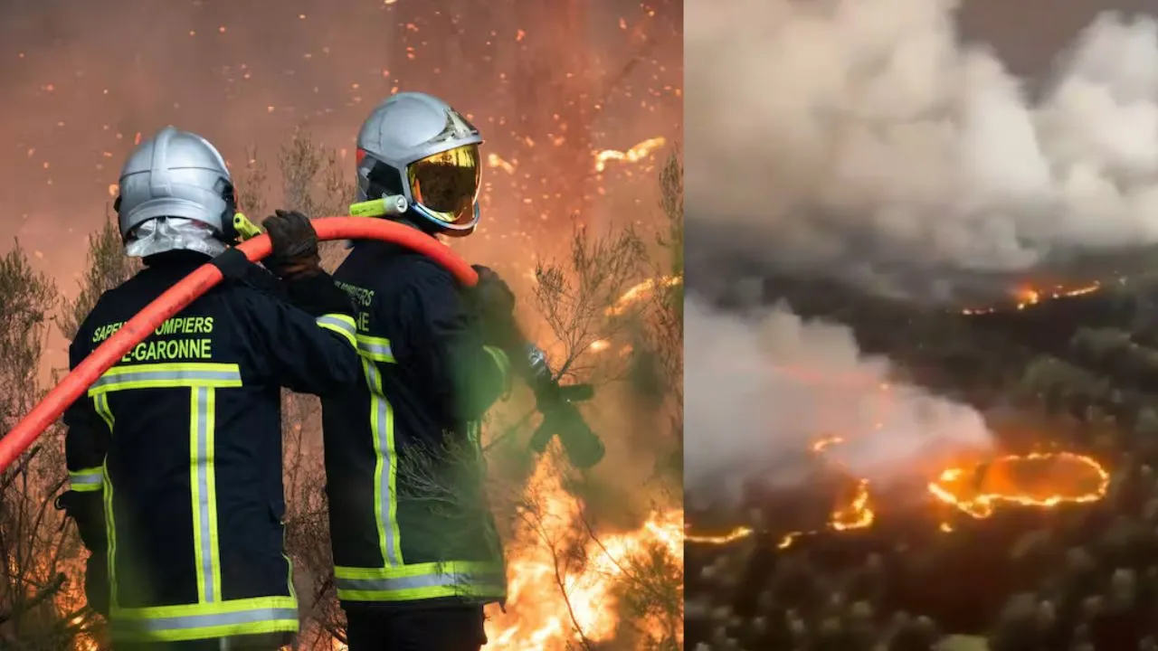 Aterradoras imágenes del mayor incendio forestal registrado en España. Las impactantes imágenes del peor incendio de España: 50.000 hectáreas quedaron reducidas a cenizas