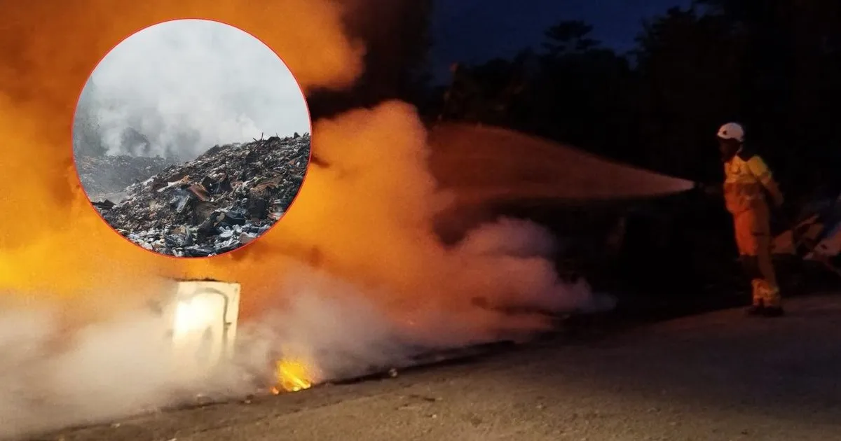 Botadero de basura en llamas Emergencia ambiental en el municipio chocoano de Bahía Solano