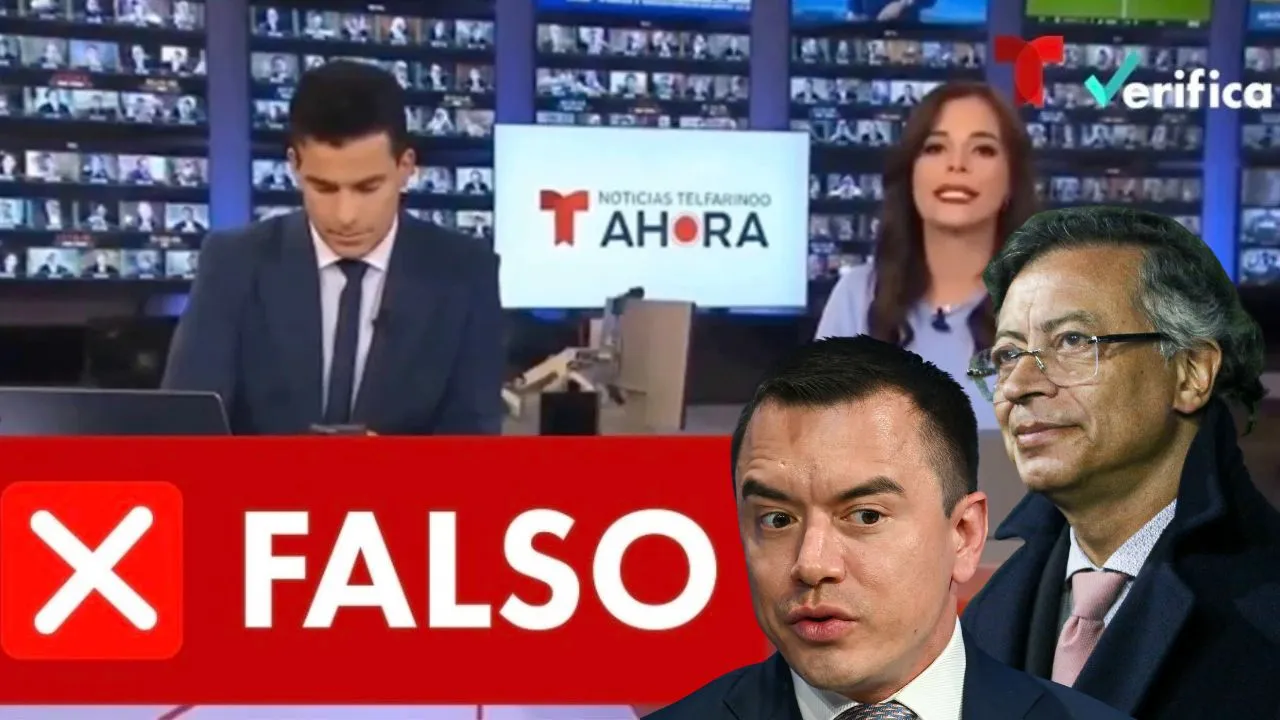 Captura de video usado por Gustavo Petro para atacar a Daniel Noboa Petro usa un video falso para atacar a Noboa; famoso medio internacional desmiente al presidente