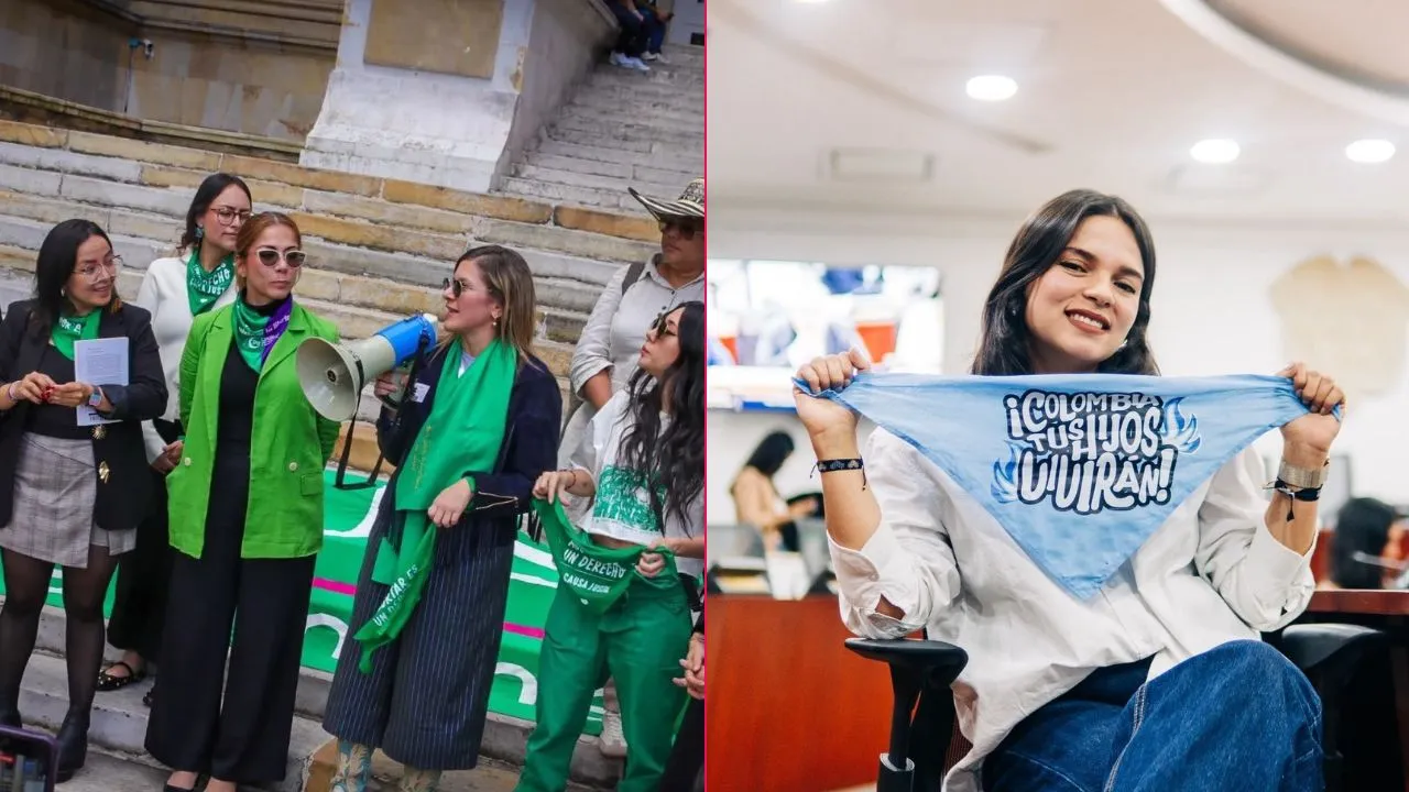 Carol Borda se coló en plantón de las congresistas que conmemoraban el derecho al aborto Agarrón por el aborto en el Congreso: Carol Borda vs. congresistas feministas