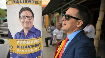 Cartel de Fernando Villavicencio (q. e. p. d.) y Daniel Noboa, presidente de Ecuador Poderoso narco señala a Noboa por crimen de Villavicencio, candidato presidencial ecuatoriano