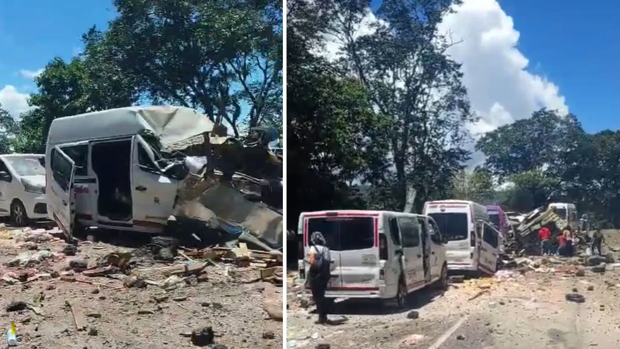 Cilindro bomba en la Panamericana deja víctimas en Cauca Videos impactantes del ataque en Cauca: cilindro bomba impacta bus en la vía Panamericana
