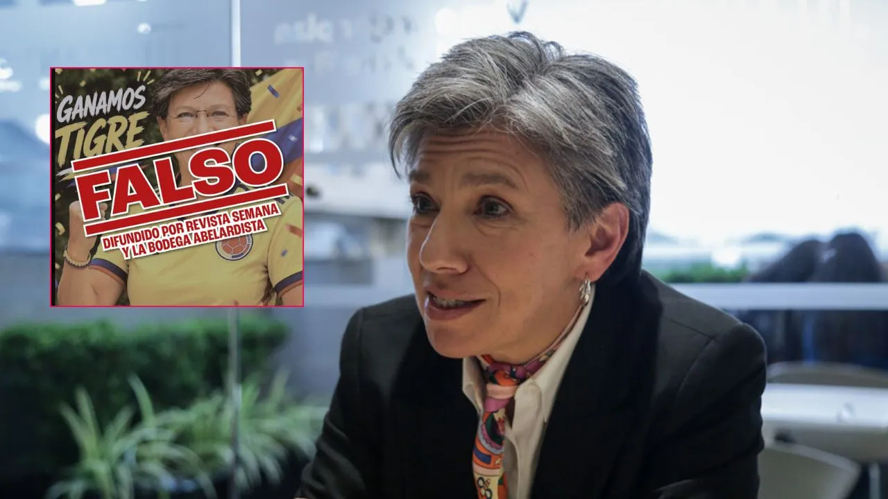 Claudia López tuvo que aclarar a través de X que la imagen es falsa Polémica por meme de Claudia López en apoyo a Abelardo de la Espriella, ¿qué pasó?