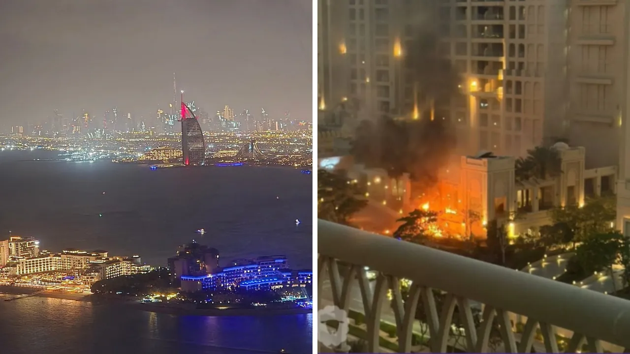 Columnas de humo y evacuaciones tras incidente en el hotel Fairmont The Palm. Misiles y drones de Irán impactan Palm Jumeirah en Dubái y generan pánico entre residentes y turista