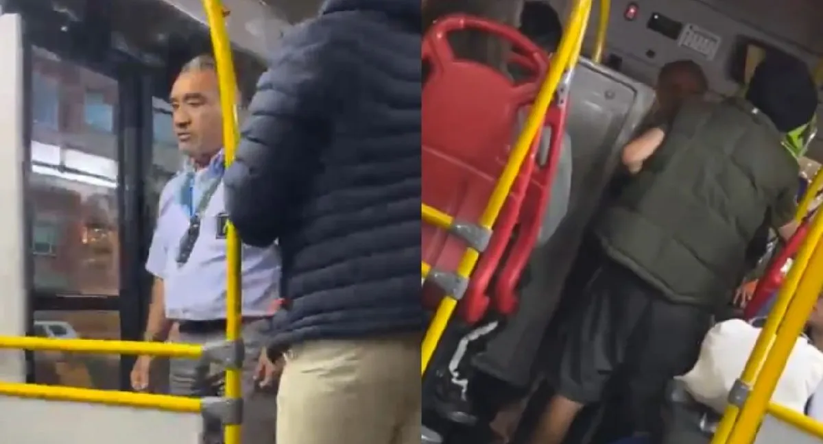 Conductor SITP amenazado Video | Pánico en bus del SITP en Bogotá: hombre amenazó a conductor con un arma blanca