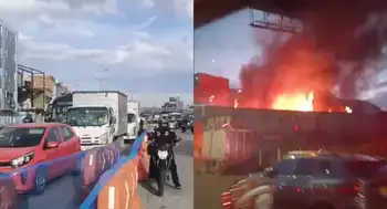 Congestión vehicular Grave incendio en la avenida Cali con calle 13 generó congestión vehicular hoy en Bogotá