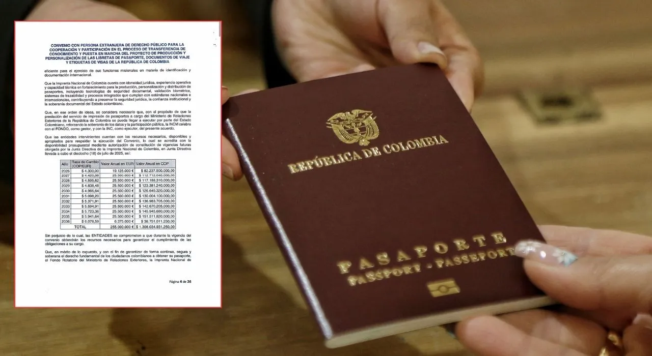 Contrato para la expedición de pasaportes Contrato de pasaportes se firmó por 1.3 billones de pesos