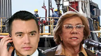 Daniel Noboa, presidente de Ecuador; y Rosa Villavicencio, canciller de Colombia. Guerra comercial | Gobierno de Colombia decretará nuevos aranceles del 30 % a productos de Ecuador