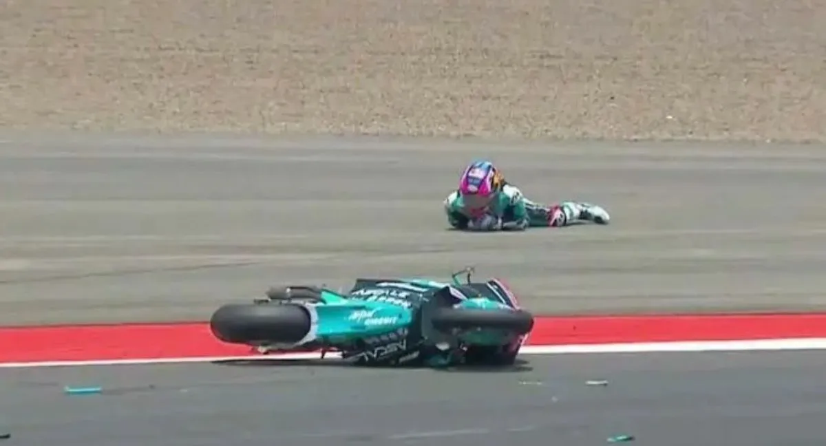 David Alonso Video | La brutal caída de David Alonso en el GP de Indonesia que le causó contusión pulmonar