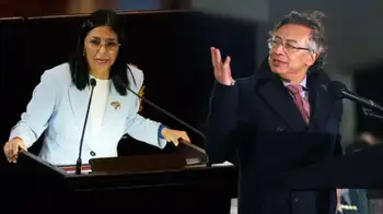 Delcy Rodríguez y Gustavo Petro. Así fue el encuentro entre Delcy Rodríguez y Gustavo Petro