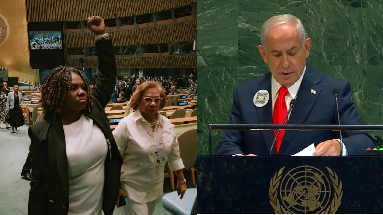 Delegación de Colombia se retira de la Asamblea de la ONU durante el discurso de Netanyahu Delegación de Colombia se retira de la Asamblea de la ONU durante discurso de Netanyahu