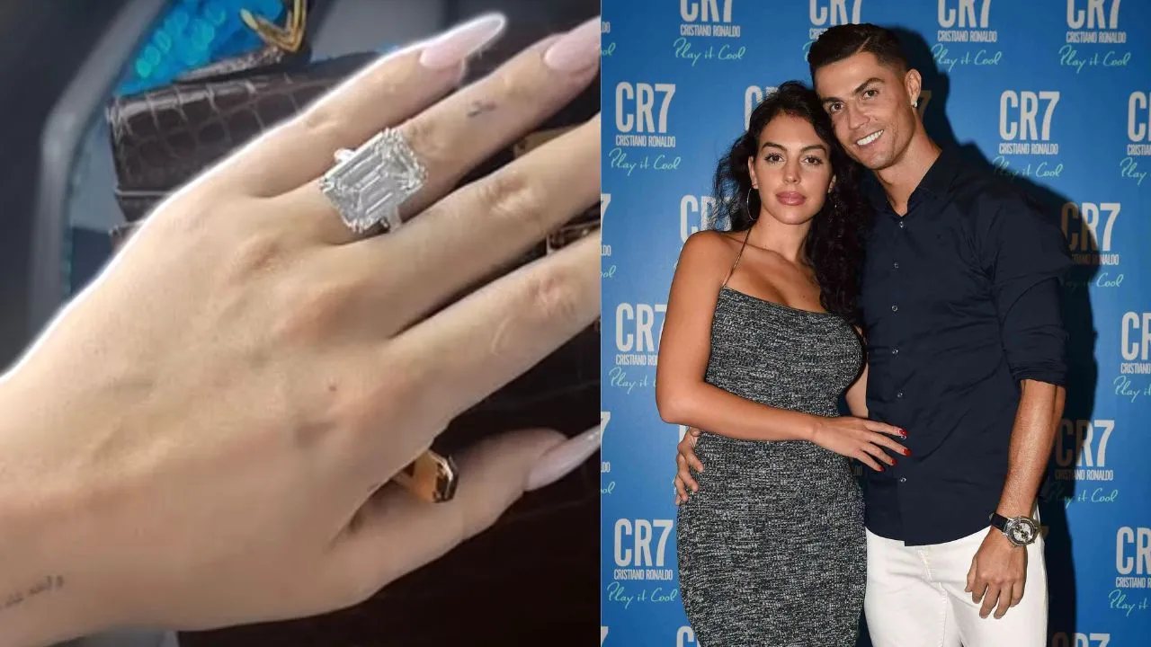 Detalle del lujoso anillo de compromiso que Cristiano Ronaldo entregó a Georgina Rodríguez El millonario anillo de compromiso que Cristiano Ronaldo le dio a Georgina Rodríguez