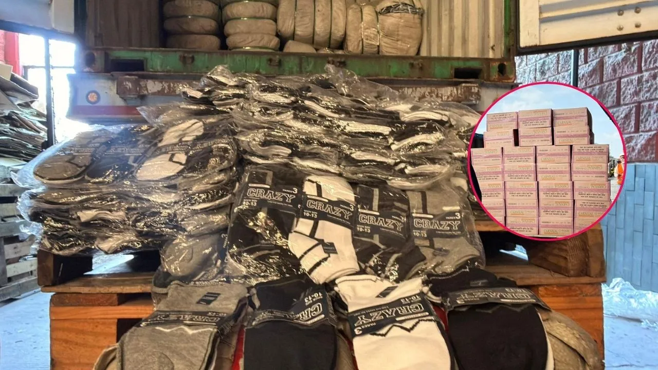 DIAN decomisó mercancía de medias, cigarrillos y otras cosas Los dejaron sin medias y sin cigarrillos: millonaria mercancía fue decomisada en Barranquilla