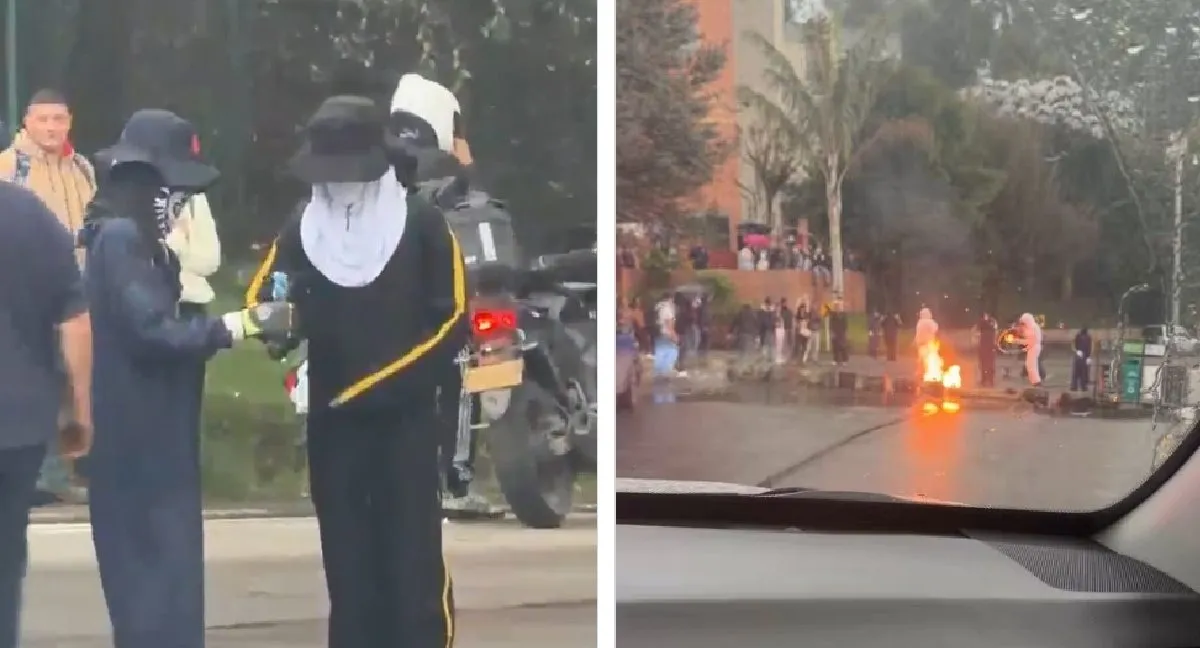 Disturbios Universidad Distrital. Trancones hoy en el centro de Bogotá: hay cierre de la Circunvalar y disturbios en la U. Distrital