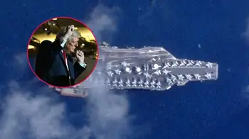 Donald Trump celebra y vista satelital de un portaviones EE. UU. se apoderó de un petrolero frente a las costas de Venezuela, Trump anunció la noticia