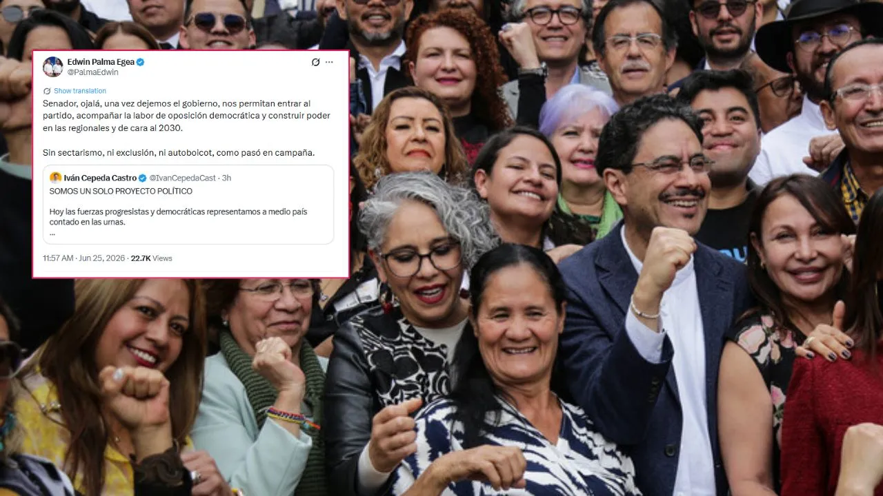 Edwin Palma le pidió a Cepeda no excluirlos en la oposición, como lo hizo en campaña El mensaje de Edwin Palma a Iván Cepeda por exclusión en campaña: 'Ojalá nos permita entrar'