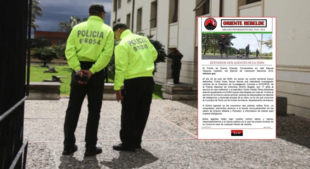Ejército de Liberación Nacional ELN Tensión en Arauca: ELN confirma secuestro de dos policías y lanza advertencia al Estado