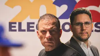 El candidato presidencial Santiago Botero y su vicepresidente Carlos Fernando Cuevas Elecciones 2026: Santiago Botero y su fórmula seguirán dándole el "plante" a los emprendedores