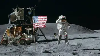 El hombre en la Luna Conspiración | ¿Por qué no se vio la bandera de EE. UU. en la Luna desde Orión?