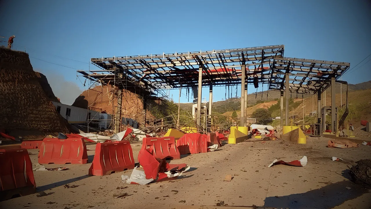 El peaje de Mondomo ya había sido destruido antes. Mondomo: el punto de la vía Panamericana donde han ocurrido cuatro ataques en menos de 16 meses