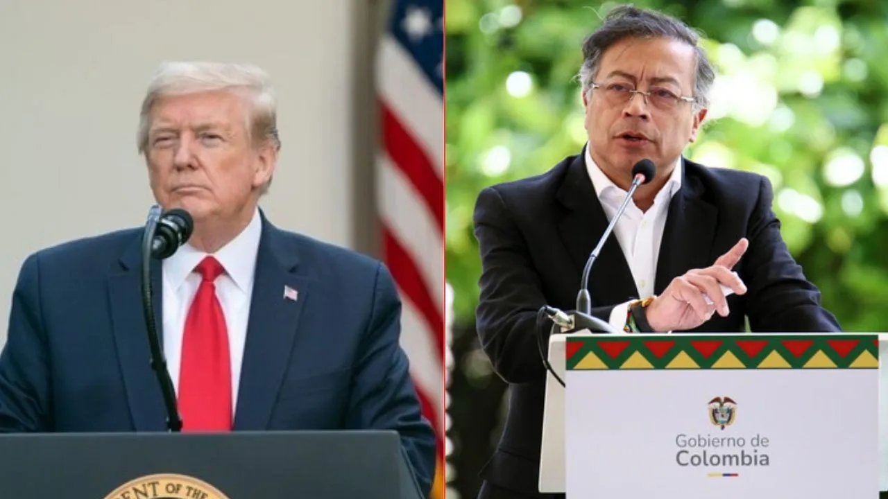 El presidente de EE. UU. Donald Trump y el presidente de Colombia Gustavo Petro EE. UU. descertificó a Colombia en la lucha contra el narcotráfico, pero con excepciones