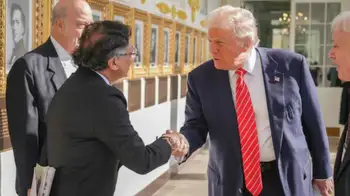 El presidente Gustavo Petro y Donald Trump durante su reunión en Estados Unidos. Petro sorprendió al explicar por qué, según él, terminó relacionado con la 'lista Clinton'