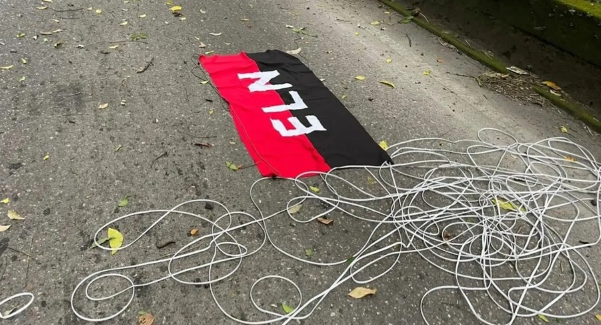 ELN. Banderas del ELN y varios cilindros fueron encontrados en sectores de Barranquilla: ¿qué se sabe?