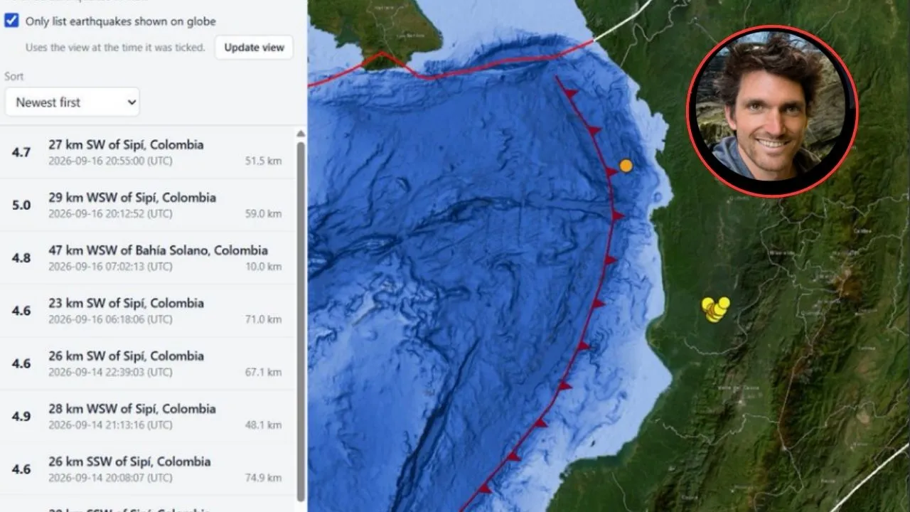 Enjambre sísmico en Chocó elevarían riesgo de fuerte terremoto, según experto Temblor hoy en Colombia: 'enjambre' sísmico en Chocó elevarían riesgo de un terremoto, dice experto