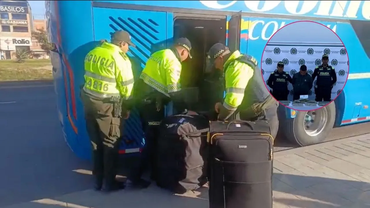 Equipaje ilegal Este era el equipaje ilegal de pasajero de un bus que entraba a la capital