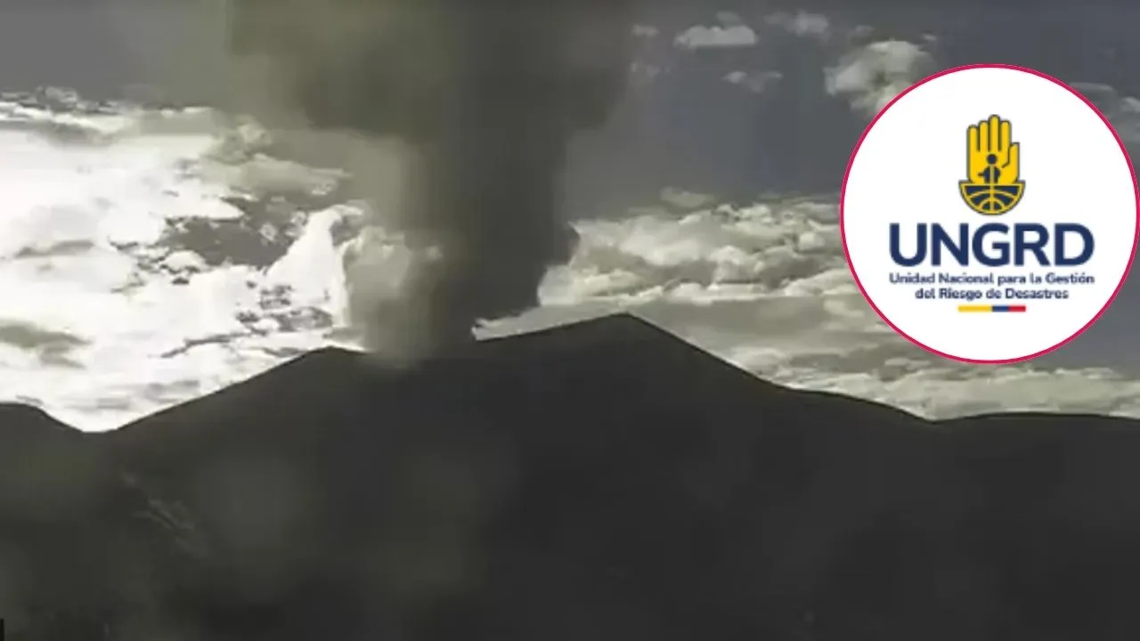Este es una de las tomas captadas por el SGC del volcán Puracé. Autoridades recomiendan evacuación preventiva en Puracé por aumento de actividad volcánica