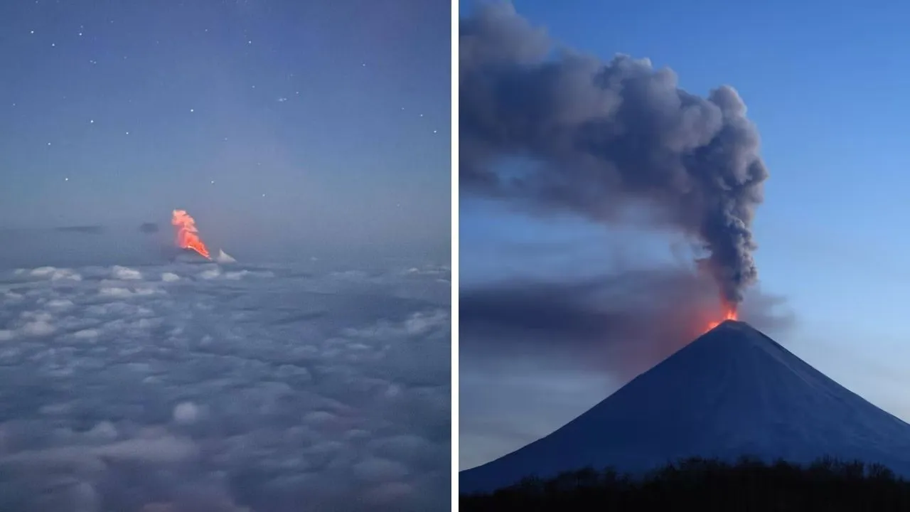 Este fue el volcán que entró en erupción tras sismo en la costa rusa Imágenes del volcán que entró en erupción tras el terremoto cerca de la costa rusa