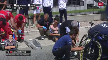 Fabio Christen Video | La caída más insólita en el Giro de Italia: desconcentración de Christen y un fuerte golpe