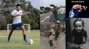 Falcao se unió a la pretemporada de Millonarios y su familia ya piensa en Bogotá. Falcao entrena con Millonarios en Argentina mientras su familia hace trasteo y su hijo revela que su corazón es azul