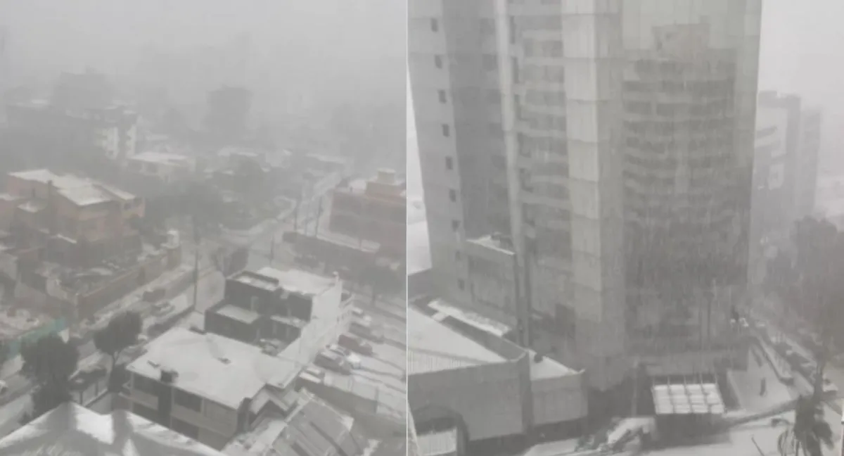 Granizada en Quito sorprende a Ecuador: calles quedaron cubiertas de blanco. Quito también se cubre de blanco: fuerte granizada sorprende a Ecuador este miércoles