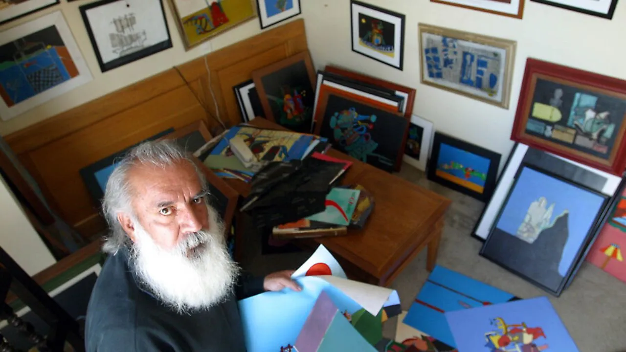 Gustavo Angarita (q. e. p. d.), actor colombiano, en su taller. Gustavo Angarita tenía otra pasión artística: 'Era su mejor refugio creativo'