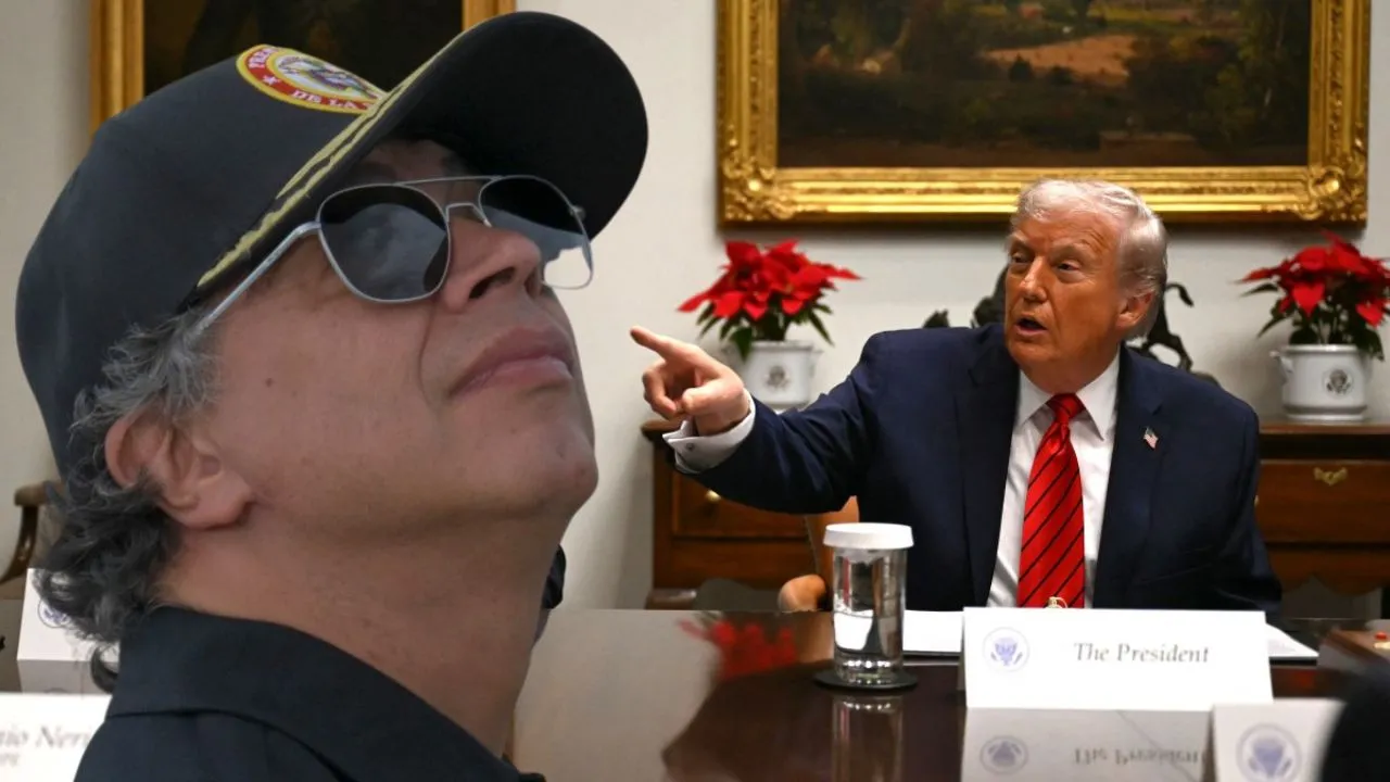 Gustavo Petro y Donald Trump en fotomontaje Dura advertencia de Trump para Petro: 'Si no espabila, va a meterse en problemas...'