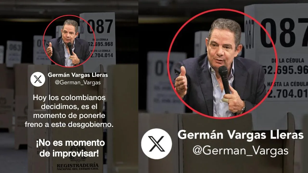 Imagen tomada de la red social X, puesta en la cuenta verificada de Germán Vargas Lleras. Justo hace un mes, Germán Vargas Lleras escribió su último mensaje en X: "Freno a este desgobierno"