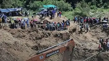 Lugar del derrumbe en la mina ilegal del Cauca donde ocho personas quedaron atrapadas Hallan sin vida a ocho mineros atrapados en una mina ilegal en Santander de Quilichao, Cauca